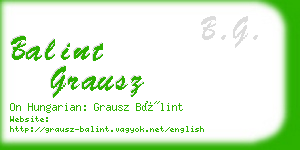 balint grausz business card